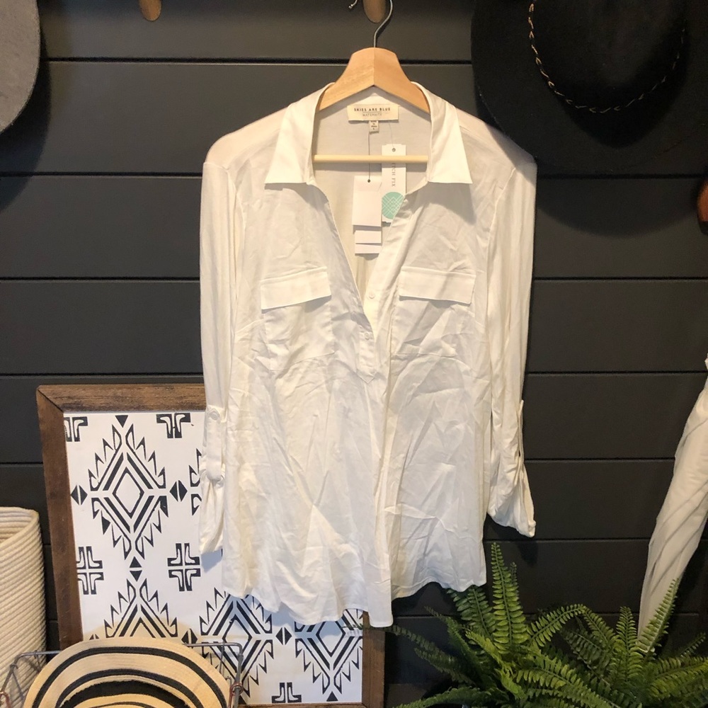 White Maternity blouse